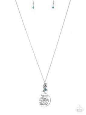 Paparazzi Mother Silver Necklace and Earrings Set (NL151)